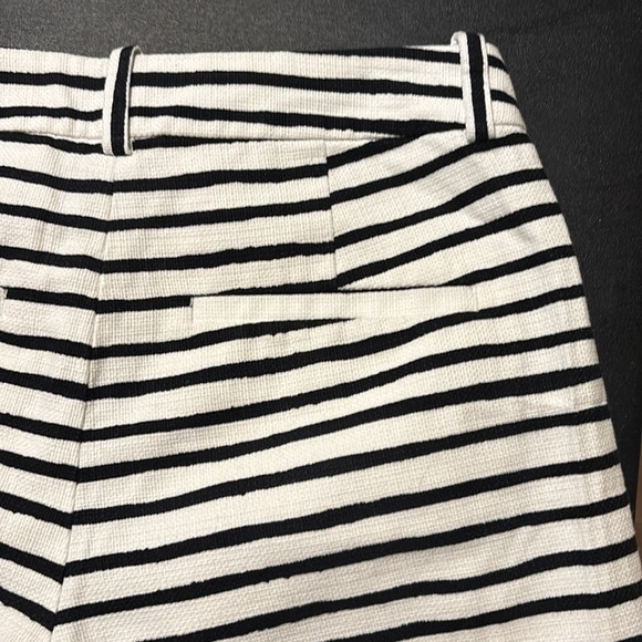 J Crew Black and White Stripe High Rise Shorts - Picture 7 of 8